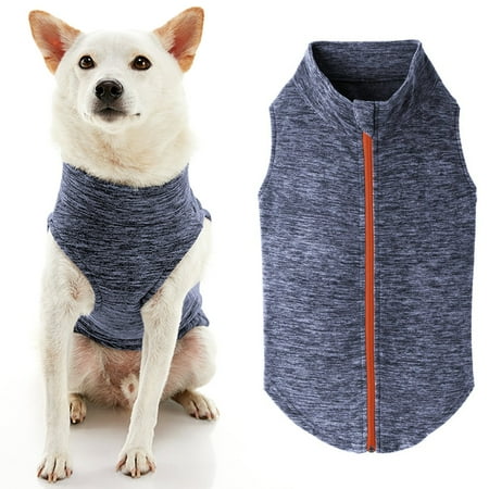 Gooby Zip Up Fleece Vest for Dogs Gray Wash 3XL Pet Apparel