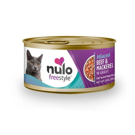 Nulo Freestyle Minced Beef & Mackerel Canned Cat Food, 3oz Can