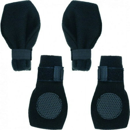 Fashion Pet Arctic Fleece Dog Boots - Black - X-Small - Paw Protection