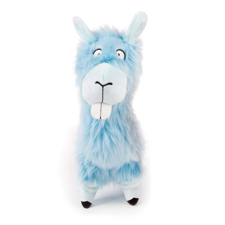 goDog Bucktooth Hairy Llama Plush Dog Toy - Blue Small: 7...
