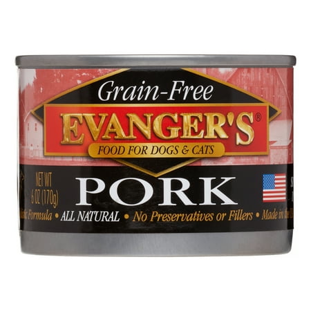 Evangers Grain-Free Pork Canned Dog & Cat Food, 6 oz - 24 Count