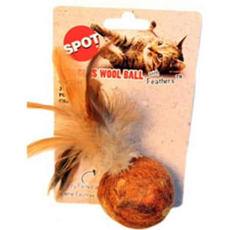 Ethical 077123 Wuggle Wool Ball & Feathers - 5 in.