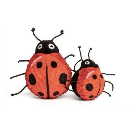 Fabdog Faball Dog Toy - Ladybug Small - Squeaky Plush Ball