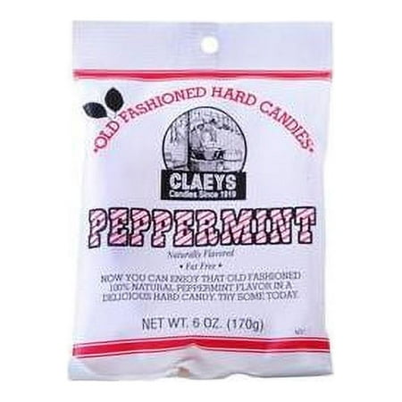 Claeys Old Fashioned Peppermint Hard Candy Drops, 6 oz Bag