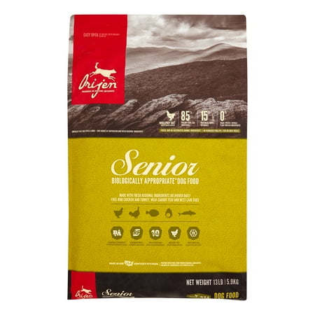 Orijen Senior Dry Dog Food 13 lb - Grain-Free, High Protein, Senior Dog Health