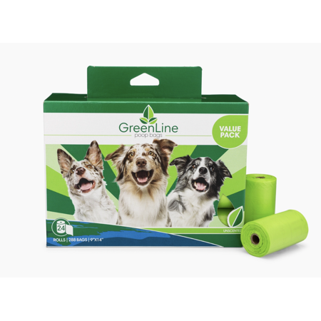 GreenLine Biodegradable Dog Poop Bags - 24 Rolls Value Pack