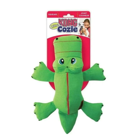 KONG Cozie Ultra Ana Alligator Dog Toy - Medium - Durable Plush Squeaky Toy