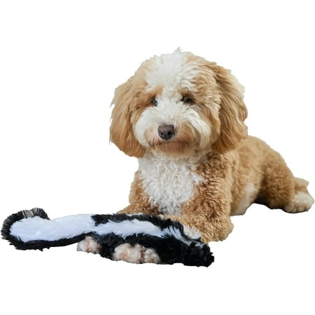 Ethical Pet Skinneeez Mini Skunk Dog Toy, 14-20 inch, Stuffing-Free Plush