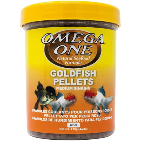 Omega One Goldfish Medium Pellets - Sinking 4.2oz Fish Food