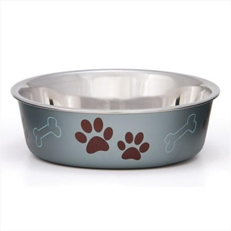 Loving Pets Bella Bowl - Large, Blueberry, Metallic Dog/Cat Bowl, 52 oz