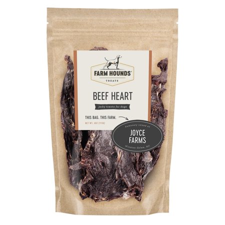 Farm Hounds Beef Heart Dog Treats - Dehydrated, High-Protein, Single Ingredient, 4-4.5 oz Bag
