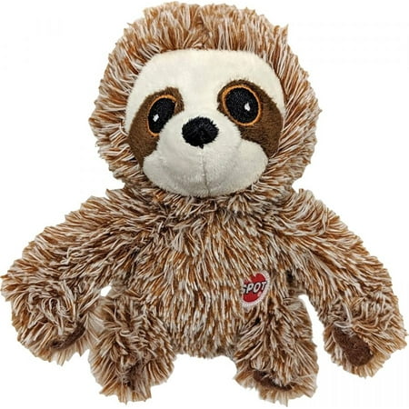 Spot Fun Sloth Plush Dog Toy - 7 Inch, Assorted Colors, with Squeaker