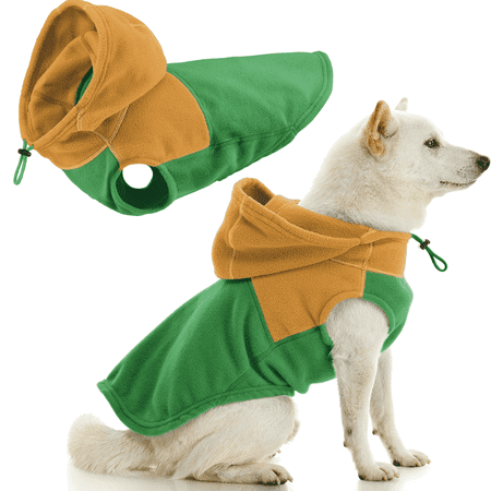 Gooby Fleece Vest Hoodie Two Tone - Green  X-Large - Soft...