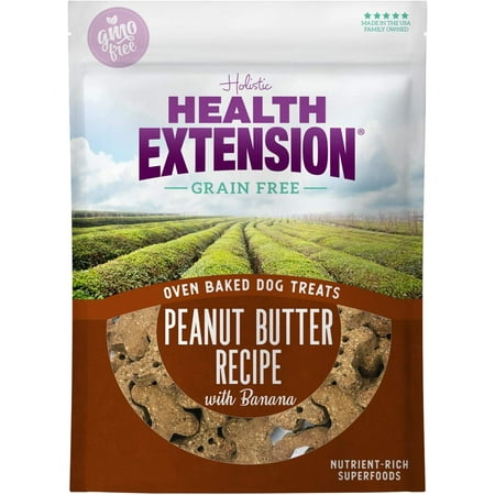 Health Extension Oven-baked Dry Dog Treat Peanut Butter w...