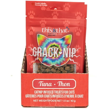 This & That Snack Station Crack-Nip Tuna Cat Treats - 1.5 oz (43g) - Catnip Infused