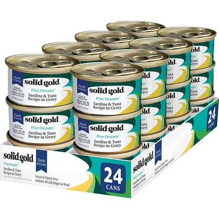 Solid Gold Canned Wet Cat Food  Tuna & Sardine for Cats -...