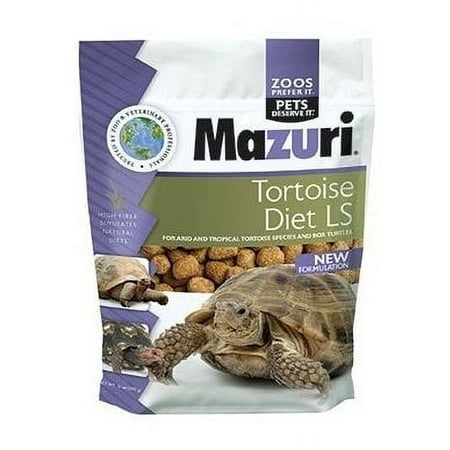 Mazuri Tortoise Diet LS Low Starch, High Fiber Formula for Land Herbivorous Tortoises, 12 oz Bag
