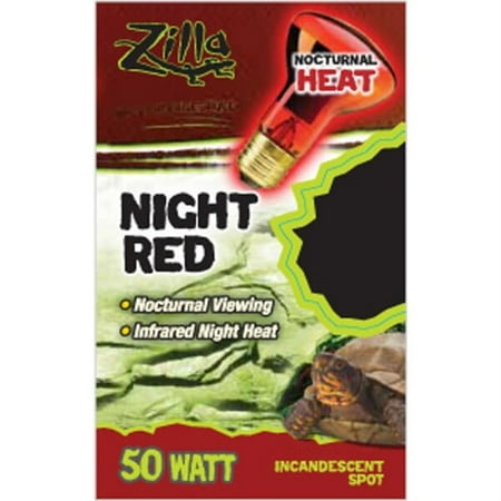 Zilla Night Red Incandescent Spot Bulb - 50W Reptile Heat Lamp