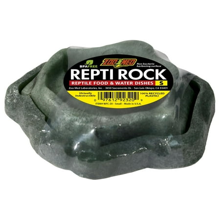 Zoo Med Repti Rock Combo Food and Water Dish - Small Reptile Bowl Set