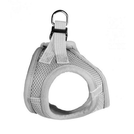 HipDoggie Ez Step-In Reflective Dog Harness Vest - Gray, Large