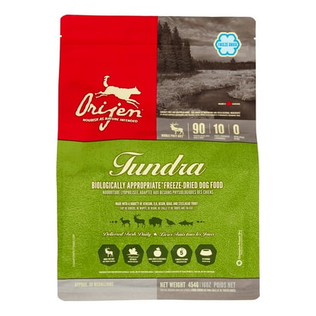 Orijen Freeze-Dried Tundra Dog Food, 16 oz - Grain-Free, Biologically Appropriate Formula