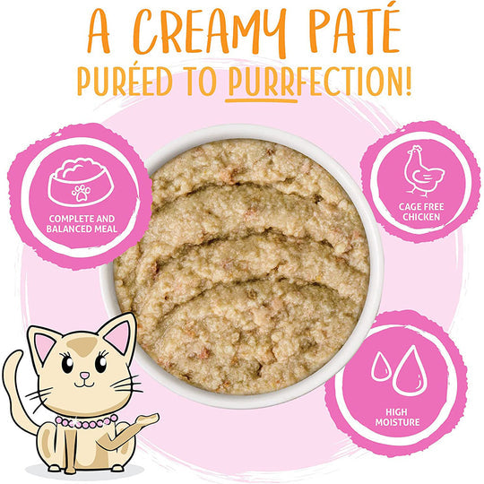 Weruva Cat Slide & Serve Pate Meal of Fortune, Chicken & Liver, 2.8 oz Pouch