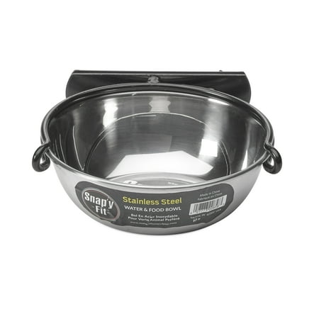 Midwest Snap'y Fit Stainless Steel Pet Bowl - 10 oz - Crate & Cage Bowl