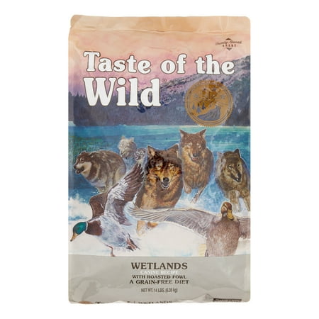 Taste of the Wild Wetlands Canine Recipe - Grain-Free with Roasted Fowl, 14 lb Dry Dog Food