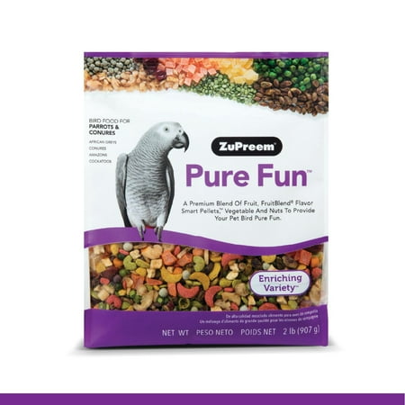 ZuPreem Pure Fun Bird Food - Parrot & Conure Blend - 2 lb Bag