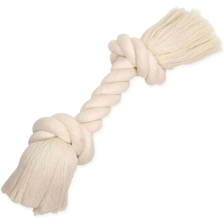 Mammoth Flossy Chews Mini White Rope Bone - 6 Inch Dog Toy