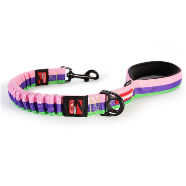 EzyDog Zero Shock Leash 25" Pink Camo - Shock Absorbing Bungee Dog Leash with Dual Handle