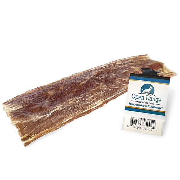 Open Range Beef Chomper Flattened Dog Treat - 5-6 inch, All Natural Esophagus Chew