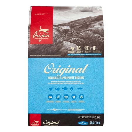 Orijen Original Adult Dry Dog Food, 13 lb Bag, Grain-Free, Chicken, Turkey & Fish Recipe