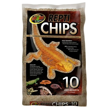 Zoo Med ReptiChips Reptile Substrate - Aspen Wood Chips, 10 Quart