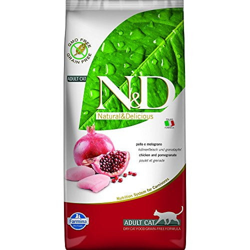 Farmina N&D Prime Grain-Free Chicken & Pomegranate Adult Cat Food, 11 lb