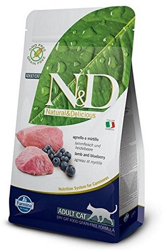 Farmina N&D Prime Adult Cat Food - Lamb & Blueberry, Grain-Free (Specify Weight)
