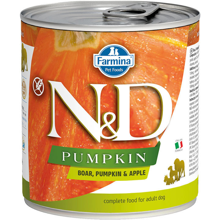 Farmina N&D Pumpkin, Boar & Apple Adult Dog Food - 10.05 oz Can, Grain-Free Wet Food