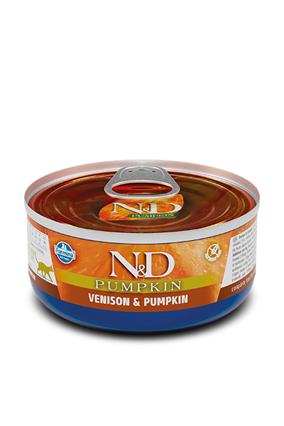 Farmina Natural & Delicious N&D Pumpkin Venison & Apple Grain-Free Wet Cat Food, 2.8 oz Can