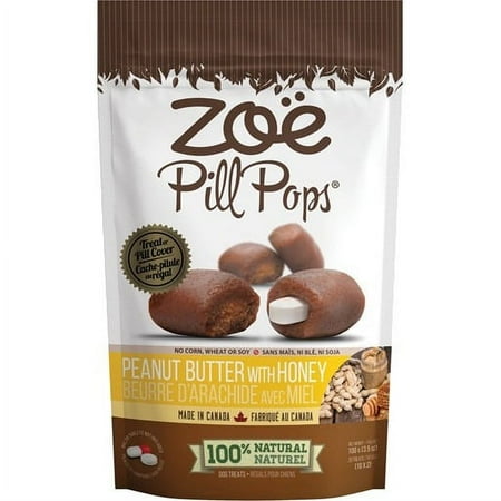 Zoe Pill Pops Peanut Butter & Honey Dog Treats - 3.5 oz Pill Hiding Treats