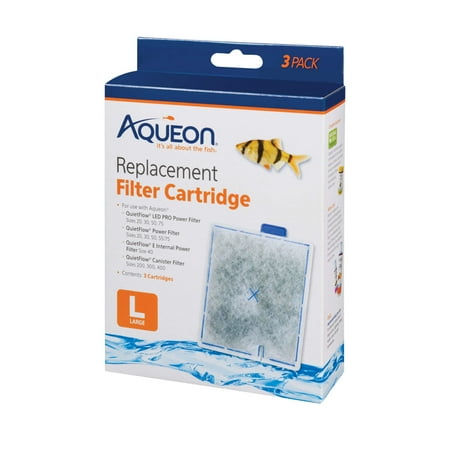 Aqueon Large Filter Cartridge 3-Pack - QuietFlow Replacement