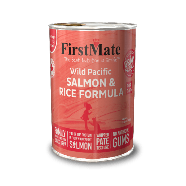 FirstMate Salmon Limited Ingredient Grain-Free Canned Cat Food, 12.2 oz