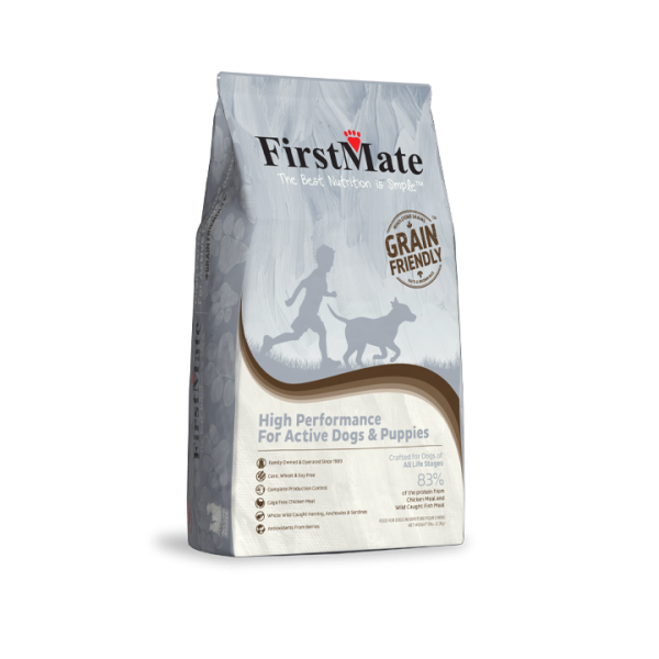 FirstMate High Performance Grain Friendly Dry Dog Food - Chicken & Fish, Active Dogs & Puppies, 25 lb