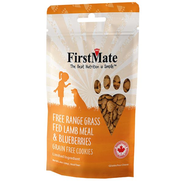 FirstMate Lamb & Blueberry Dog Treats - Grain-Free, Limited Ingredient, 8 oz