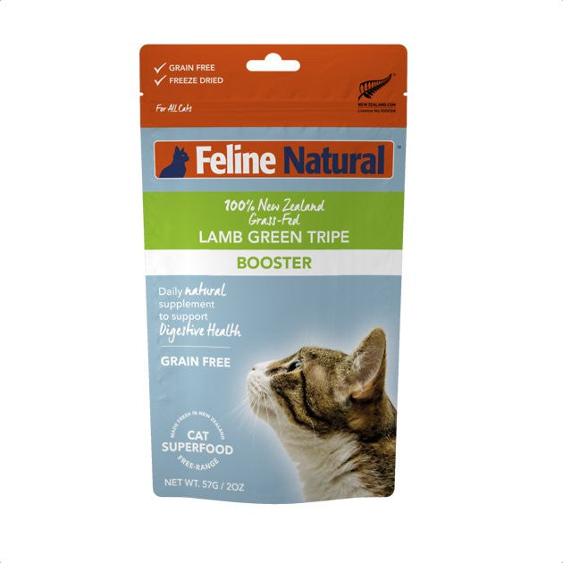 Feline Natural Freeze-Dried Lamb Green Tripe Booster Cat Food 2oz