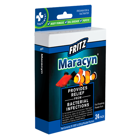Fritz Aquatics Mardel Maracyn - Antibacterial Fish Medication - 24 Count