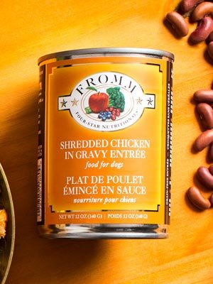 Fromm Four-Star Shredded Chicken in Gravy Entrée Canned Dog Food, 12 oz