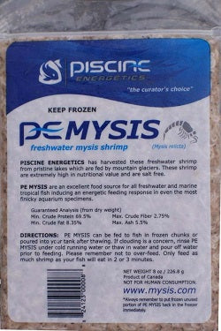 Piscine Energetics Frozen Mysis Shrimp - 8 oz Flat Pack - PE Mysis - Fish Food