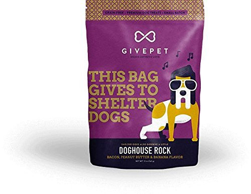 GivePet Doghouse Rock Dog Treats - Bacon, Peanut Butter & Banana - 12 oz