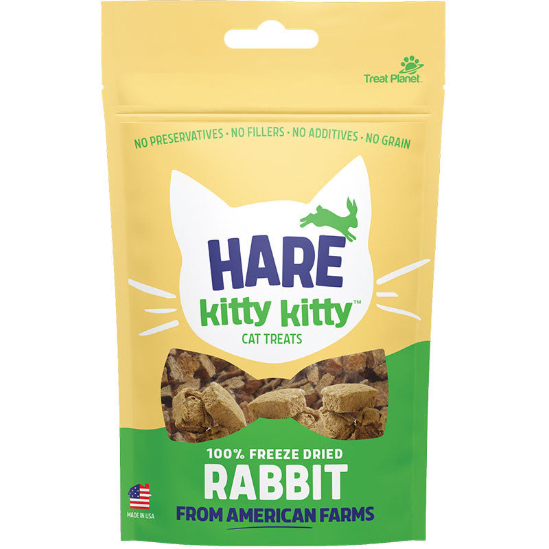 Hare Kitty Kitty 100% Freeze-Dried Rabbit Cat Treats - 0.9 oz Etta Says!