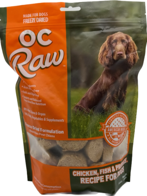 OC Raw Dog Fish & Produce Patties - Frozen Raw Dog Food - 6 lb Patty